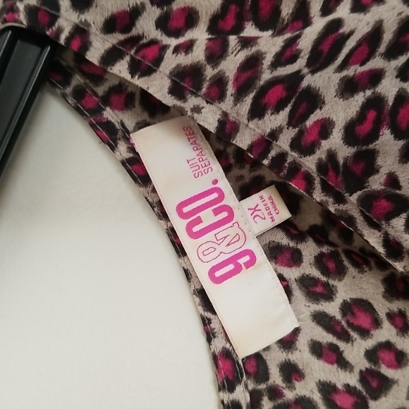 9 & co. SUIT Seperates Sleeveless leopard print blouse - Picture 3 of 4